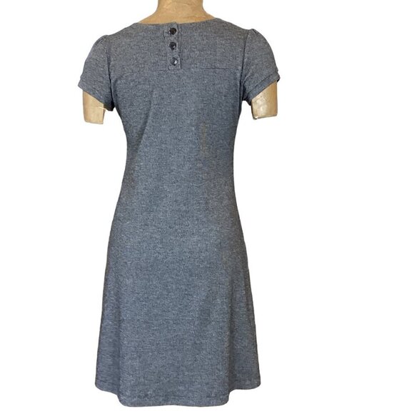 En Focus Studio Short Sleeve Pocket Dress Sz 8 Gray 35P - Picture 5 of 8